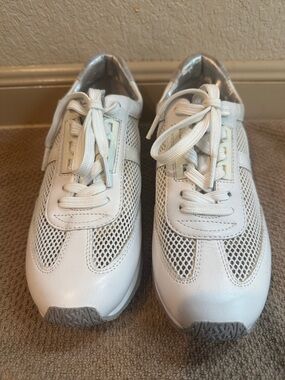 Michael Kors White and Silver Women's Athletic Sneakers